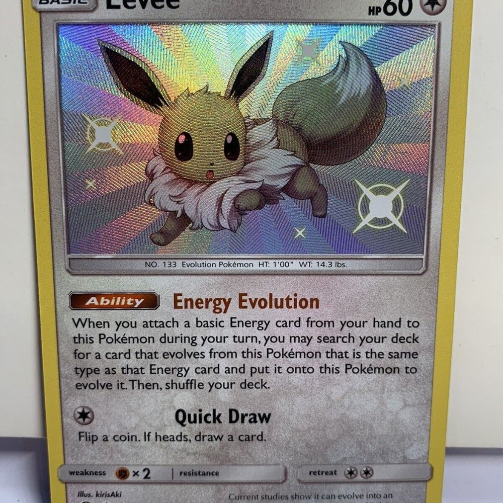 SV41/SV94 Foil Holo Eevee Holographic Grade It! Pokemon Hidden Fates Shiny Art!